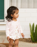 Bébé | Girls Organic Pink Pointelle Cardi - Pale Pink
