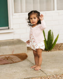 Bébé | Girls Organic Pink Pointelle Cardi - Pale Pink