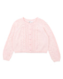 Bébé | Girls Organic Pink Pointelle Cardi 3-7y - Pale Pink