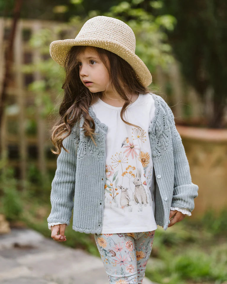 Bébé | 100% Cotton Knitted Cardigan - Pistachio