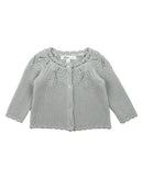 Bébé | 100% Cotton Knitted Baby Cardigan - Pistachio