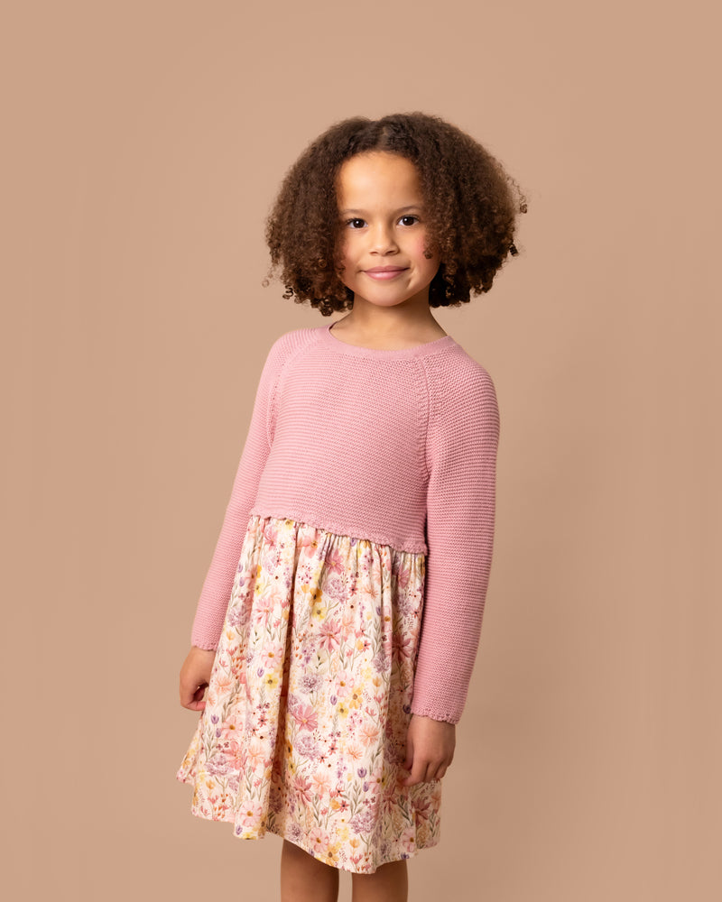 Bébé | Baby Girl Thea Bodice Knitted Dress