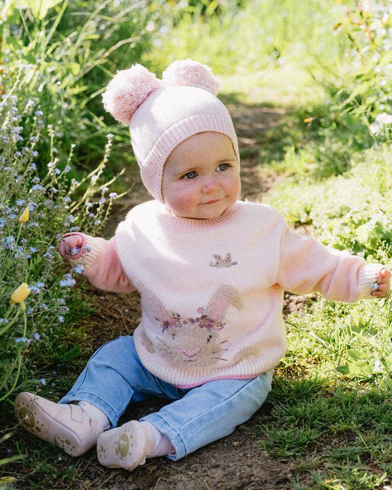 bebe Baby  | Flossy Bunny Knitted Jumper - Asst