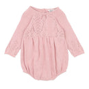 Bébé  baby | Fern Organic Pointelle Knitted Bodysuit - Blossom