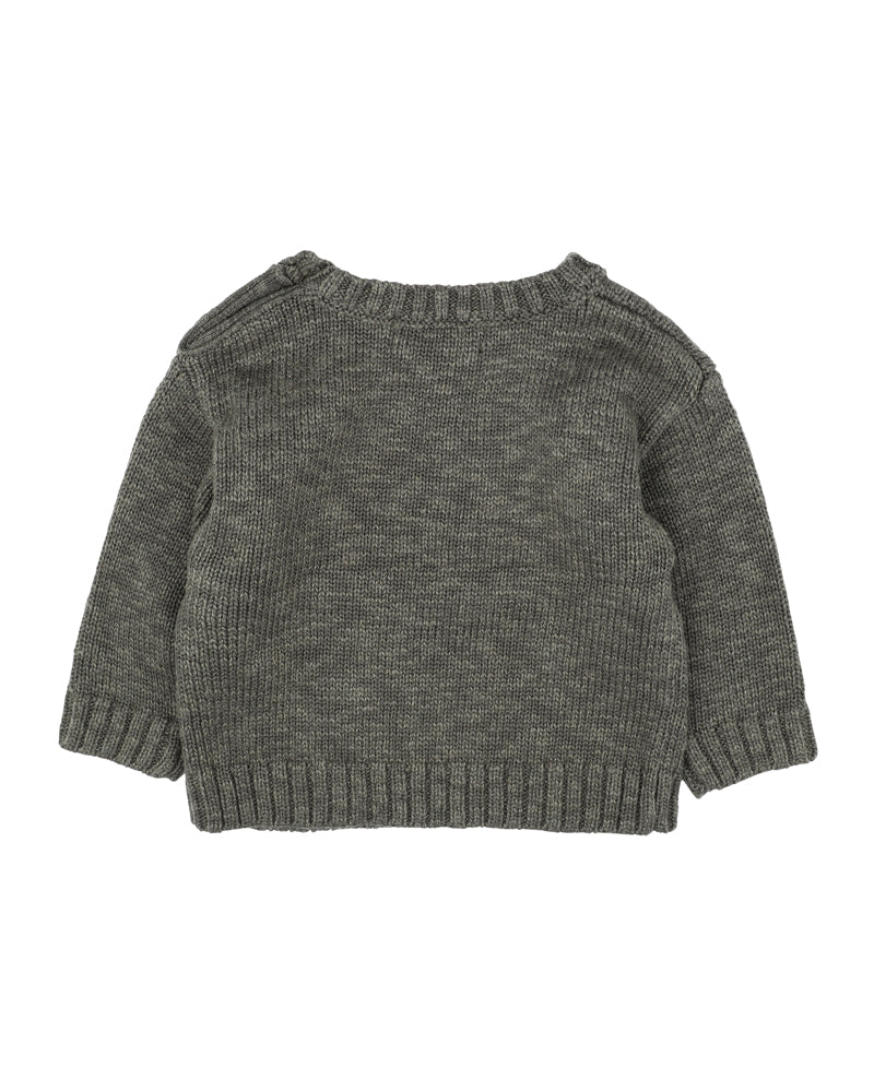 Bébé | Austin Dogs Knitted Jumper - Moss Green