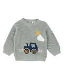 Bebe Hunter FArm Tractor Knitted Baby Jumper