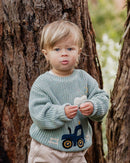 Bebe Hunter FArm Tractor Knitted Baby Jumper