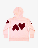 The Girl Club |  Pink Heart Zip Hood
