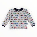 Korango | Farm Trucks Long Sleeve Top - Grey Marle