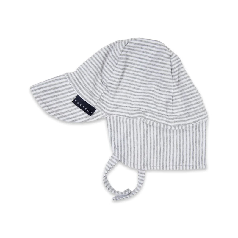 Korango | Cotton Legionnaires Sun Hat - Grey Marle Stripe