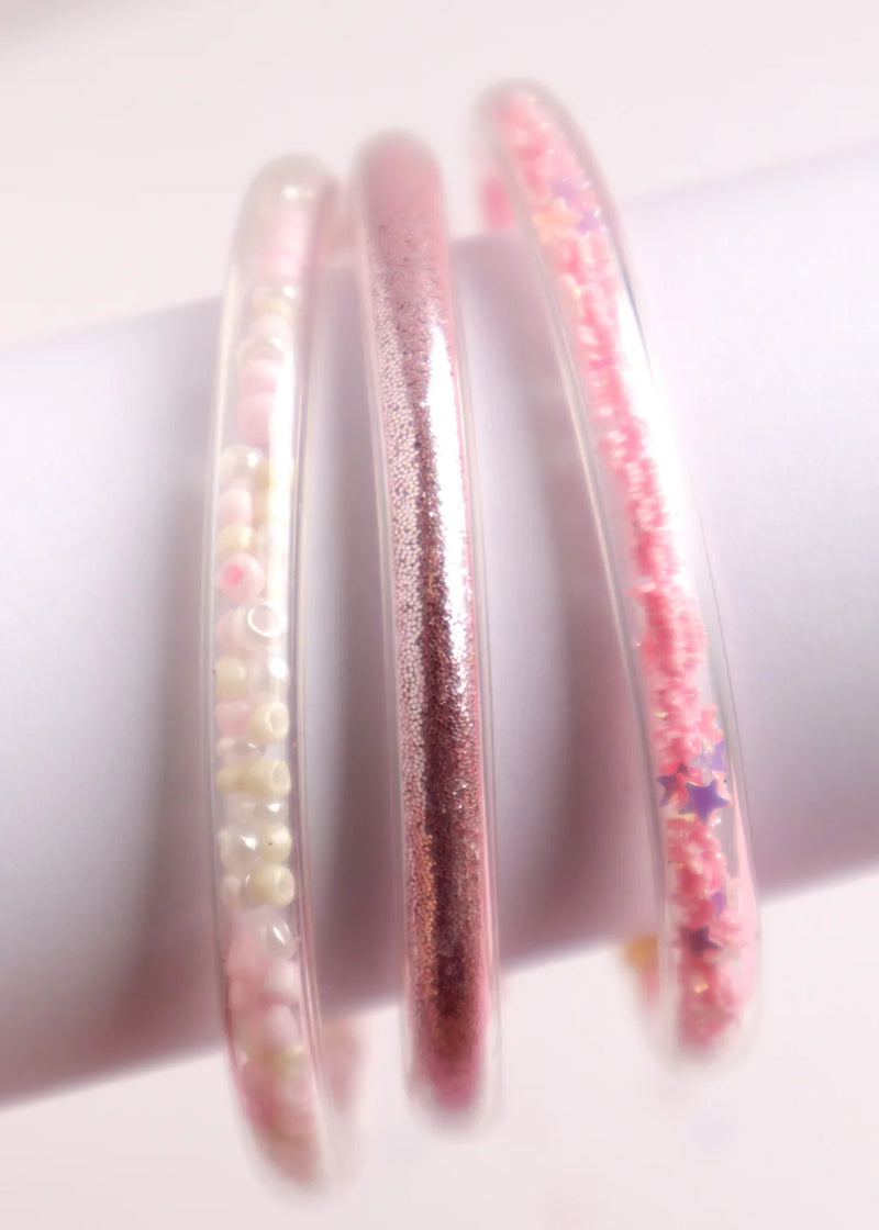 Lauren Hinkley | Pink Glitter Elastic Bracelet (3 Set)