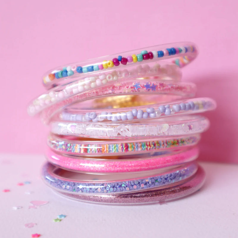 Lauren Hinkley | Hot Pink Glitter Elastic Bracelet (3 Set)