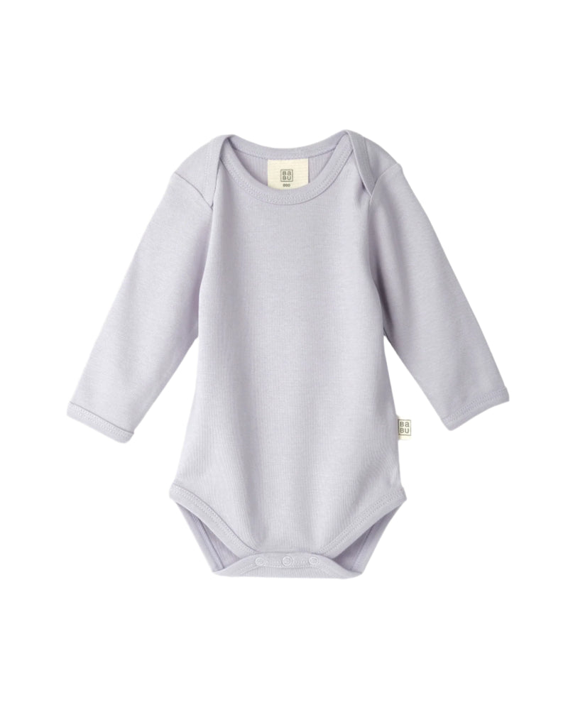 Babu | Lavender  Cotton L/S Bodysuit