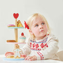 Le Toy Van 3 Tier Cake Stand Set with Wooden Desserts RRP $59.99