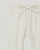 Babu | 100% Organic cotton footed leggings - Cream