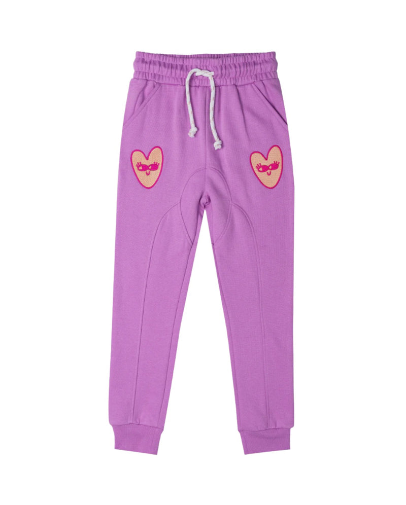 THE GIRL CLUB | LILAC HAPPY HEART JOGGERS