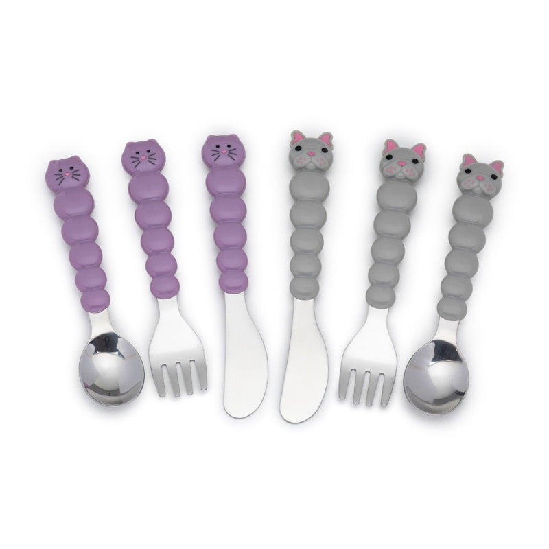 Melii Utensil Animal Set 6 Piece - asstd