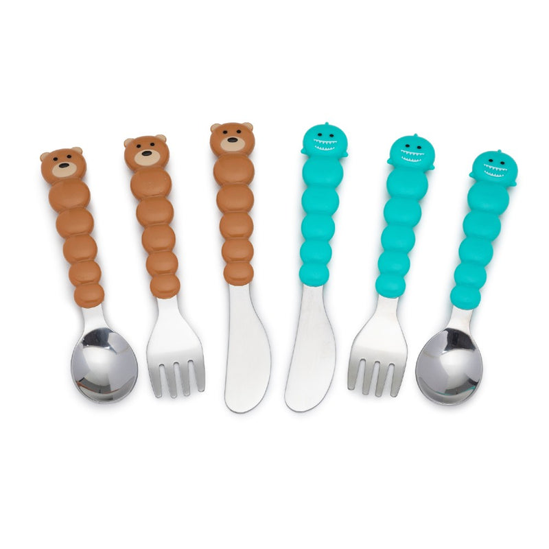 Melii Utensil Animal Set 6 Piece - asstd