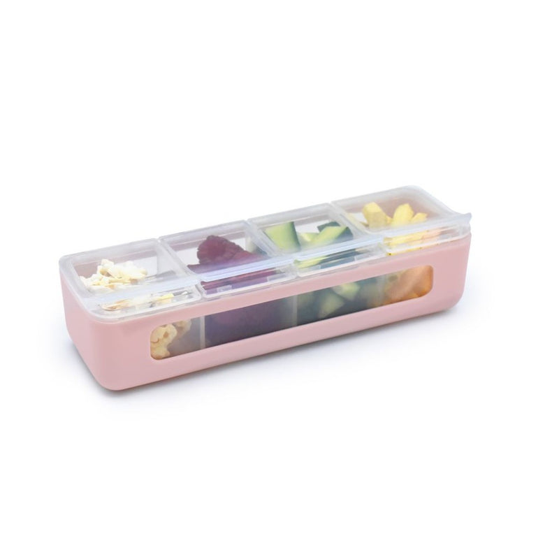 Melii 4 Compartment Snackle Box - Pink