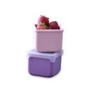 Melii Silicone Snack Container 2 Pack - Pink + Purple