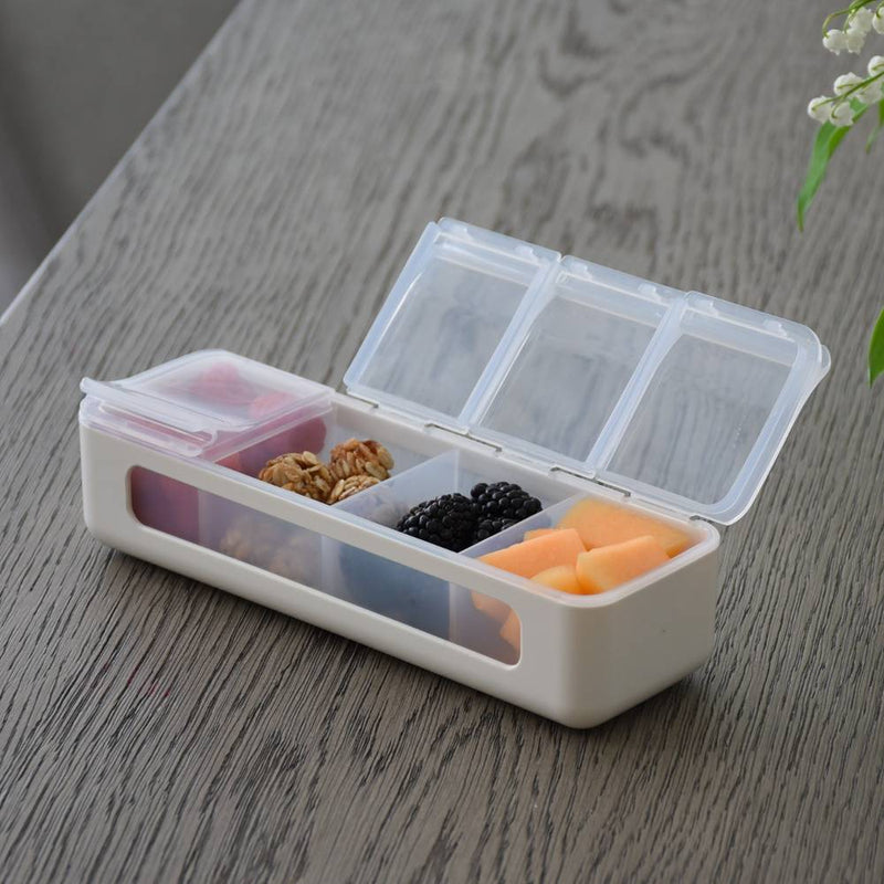 Melii 4 Compartment Snackle Box - Ivory