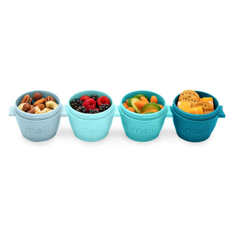 Melii Snap & Go Pods 4 Pack - 4 oz - Shark blue