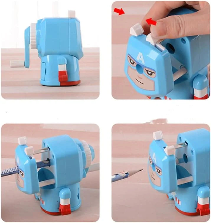 Cartoon Character Hand Crank Student Pencil Sharpener