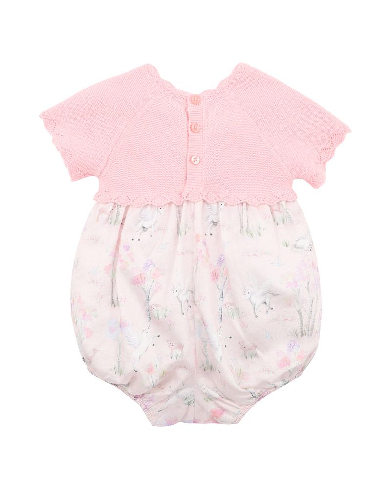 Bebe | Florence Print Knitted Bodice Romper