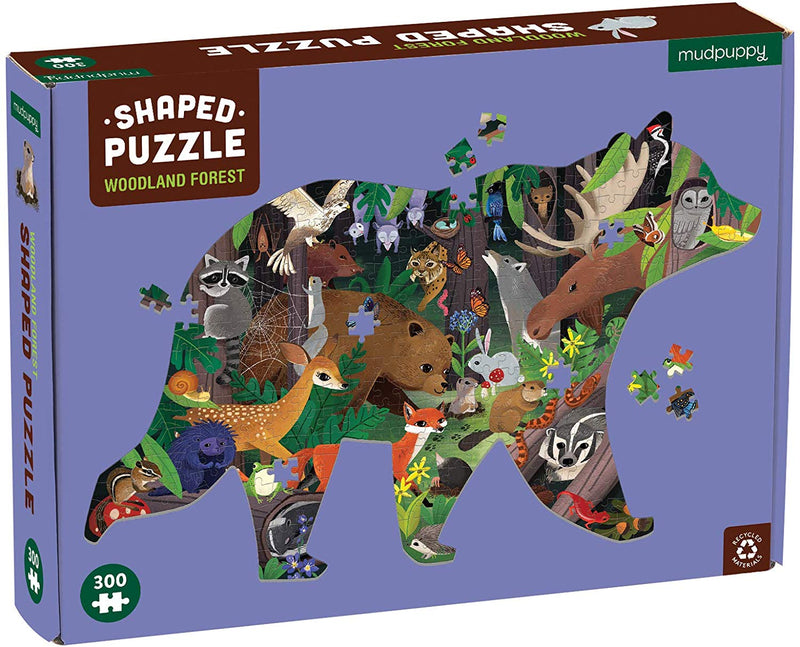 Mudpuppy | Woodland Forest 300 Piece Shaped Scene Puzzle