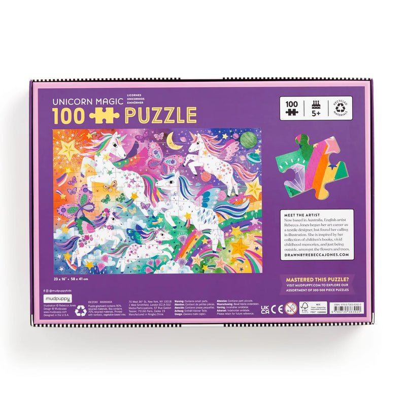 Mudpuppy | Unicorn Magic 100 Piece Puzzle