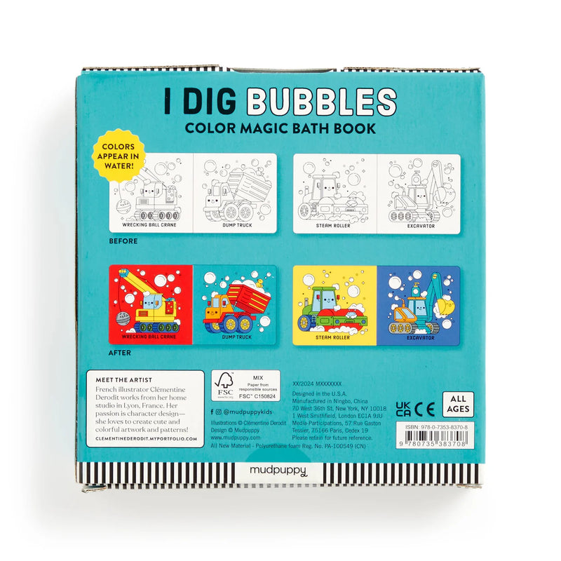 Mudpuppy | I Dig Bubbles! Colour Magic Bath Book