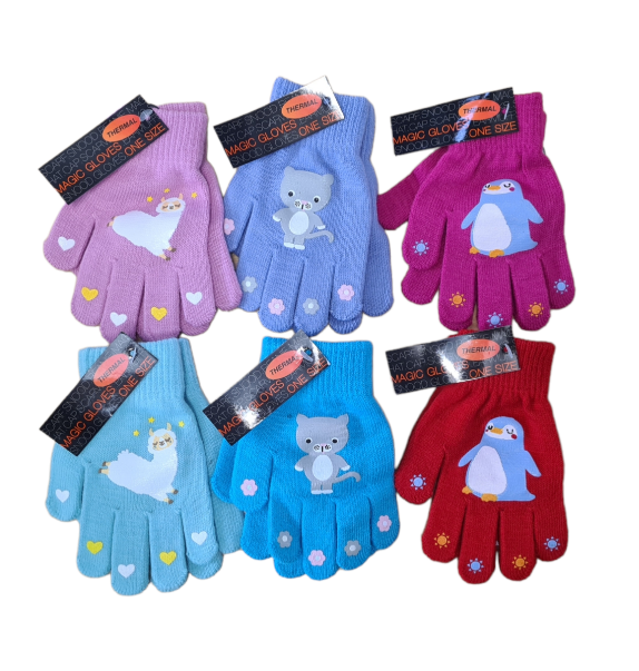 Girls Thermal Magic Gripper Glove Asst RRP $9.99