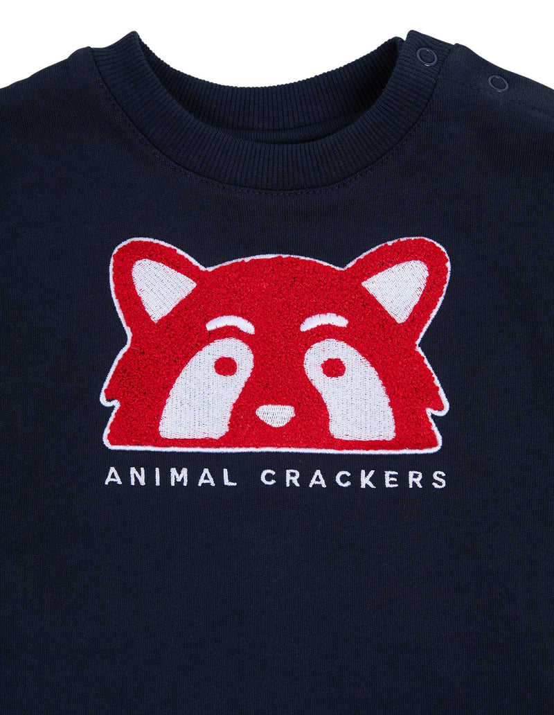 Animal Crackers | Contrast Raffi Crew-Navy