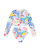 Minihaha | Camille Print LS 2-piece Swim Set 8-14yrs
