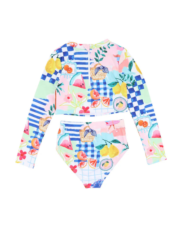 Minihaha | Camille Print LS 2-piece Swim Set 8-14yrs