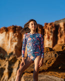Minihaha Swim | Coco Print L/S 3 piece Swim Set 8-14yrs
