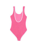 Bébé | Bubblegum/White Crinkle Swimsuit 8-16y - Bubblegum