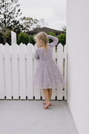Confetti kidz | Mauve Butterflies - Long Sleeve Tulle Dress