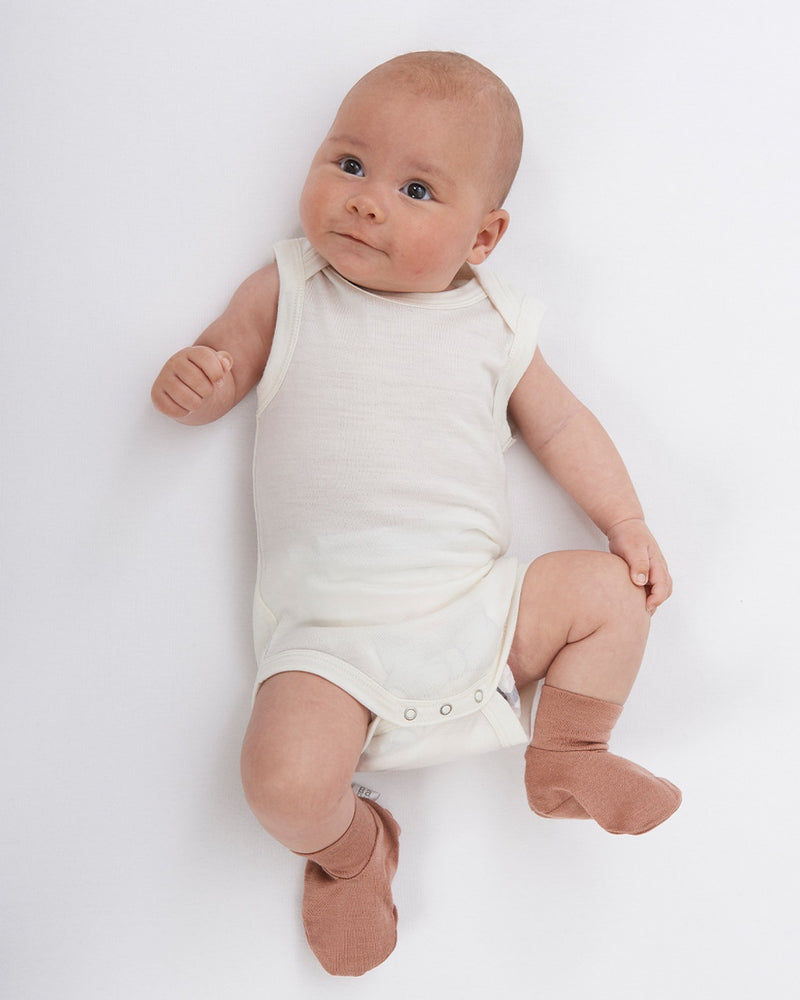 Babu | Merino Singlet Bodysuit -Cream