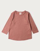 Babu | Merino Crew Neck Tee- Rose