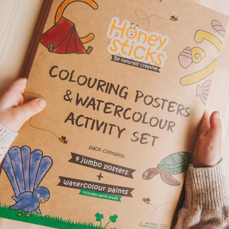 Honeysticks | Jumbo Posters & Watercolour Paints Activity Pack
