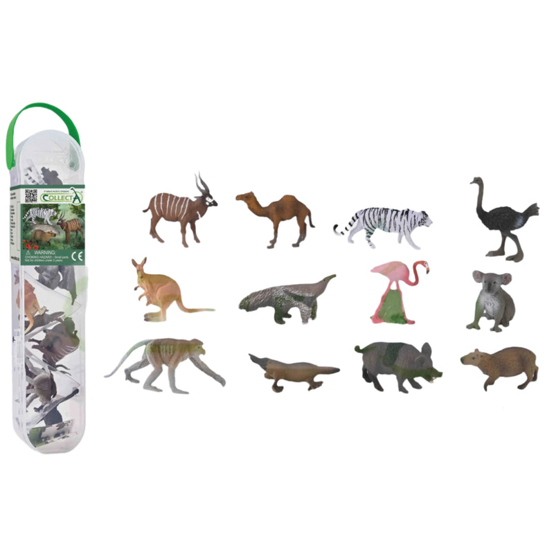 CollectA Mini Wild Animals Tube C 12 Piece