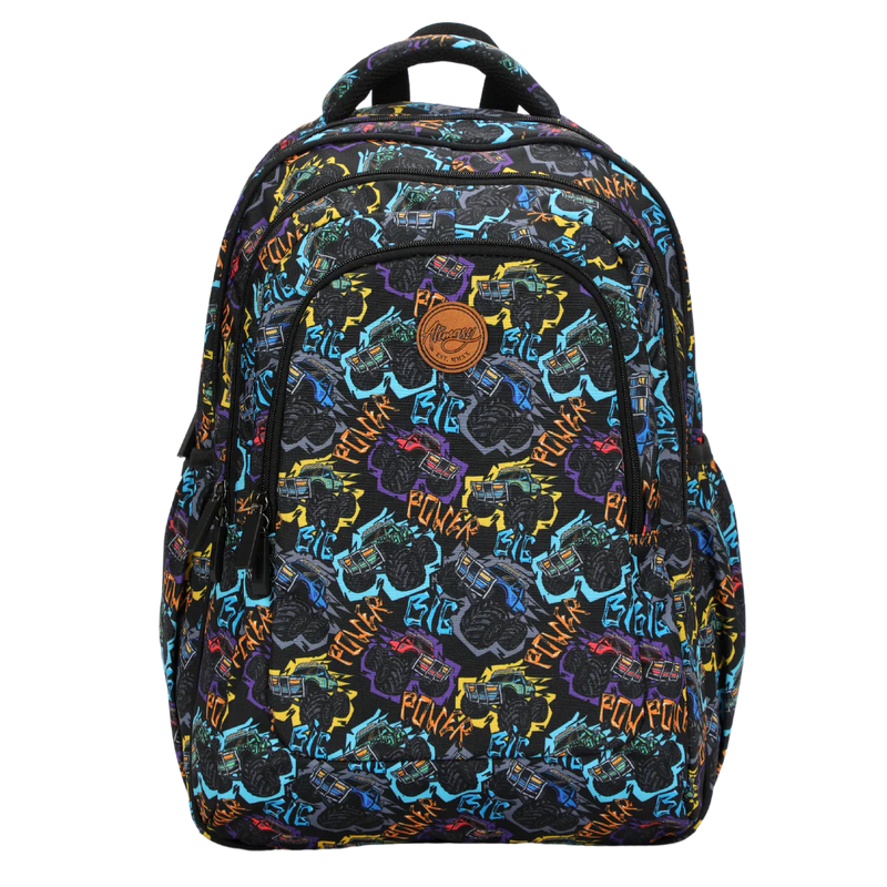 ALiMASY | Monster Truck Large School Backpack