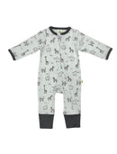 Imababy| Long Sleeve Gender Neutral Zipsuit - Zoo Animals