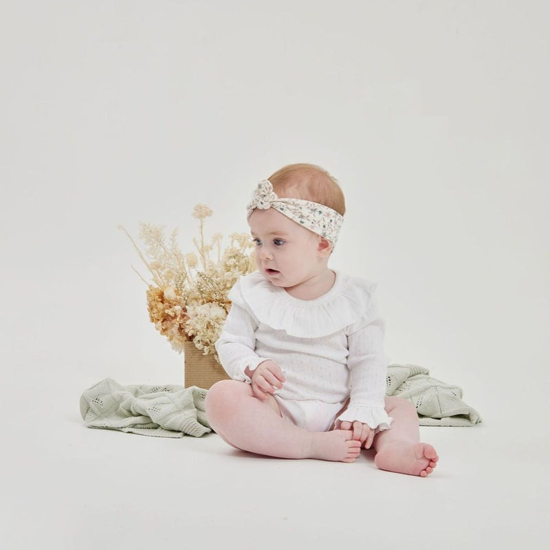 Aster & Oak | White Pointelle Onesie