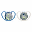NUK - Space Night Silicone Soother 6-18m 2pc - Fox & Firefly