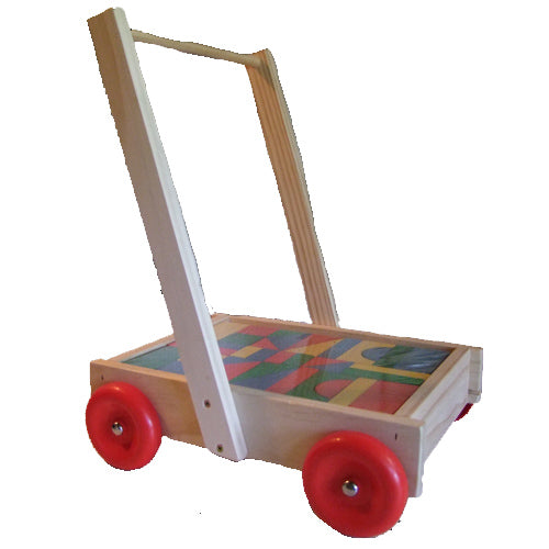 Wooden Walker Wagon with Blocks