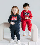 Animal Crackers | Contrast Raffi Crew-Red