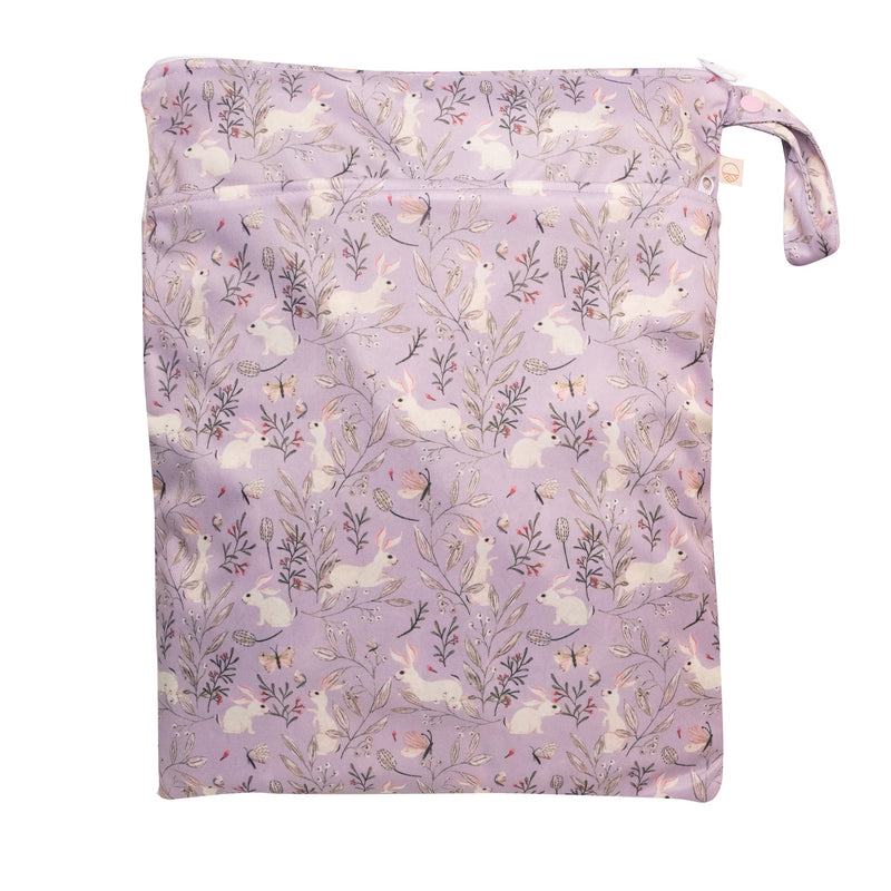 Nestling Double Pocket Wet Bag - Lilac Bunnies