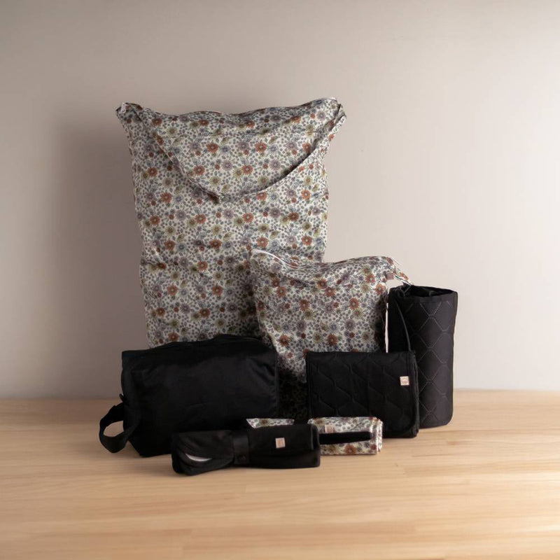 Nestling Double Pocket Wet Bag - Floral Fields